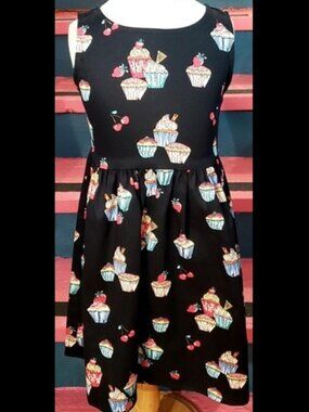 New Eva Rose Cupcake Print Girls Dress